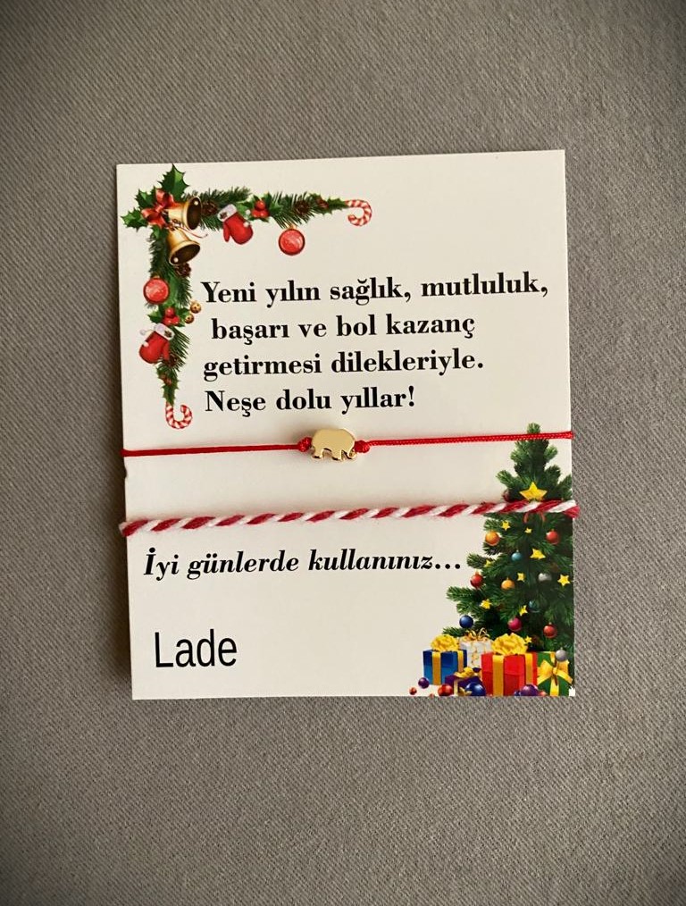 Yılbaşına%20özel%20Kırmızı%20ipli%20Altın%20Kaplama%20Fil%20%20Bileklik%20ve%20Marteniçka%20Dilek%20Şans%20ipi