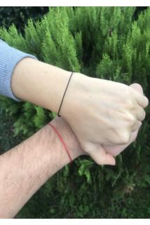 Red String Kırmızı Siyah Ip Çift Bileklik